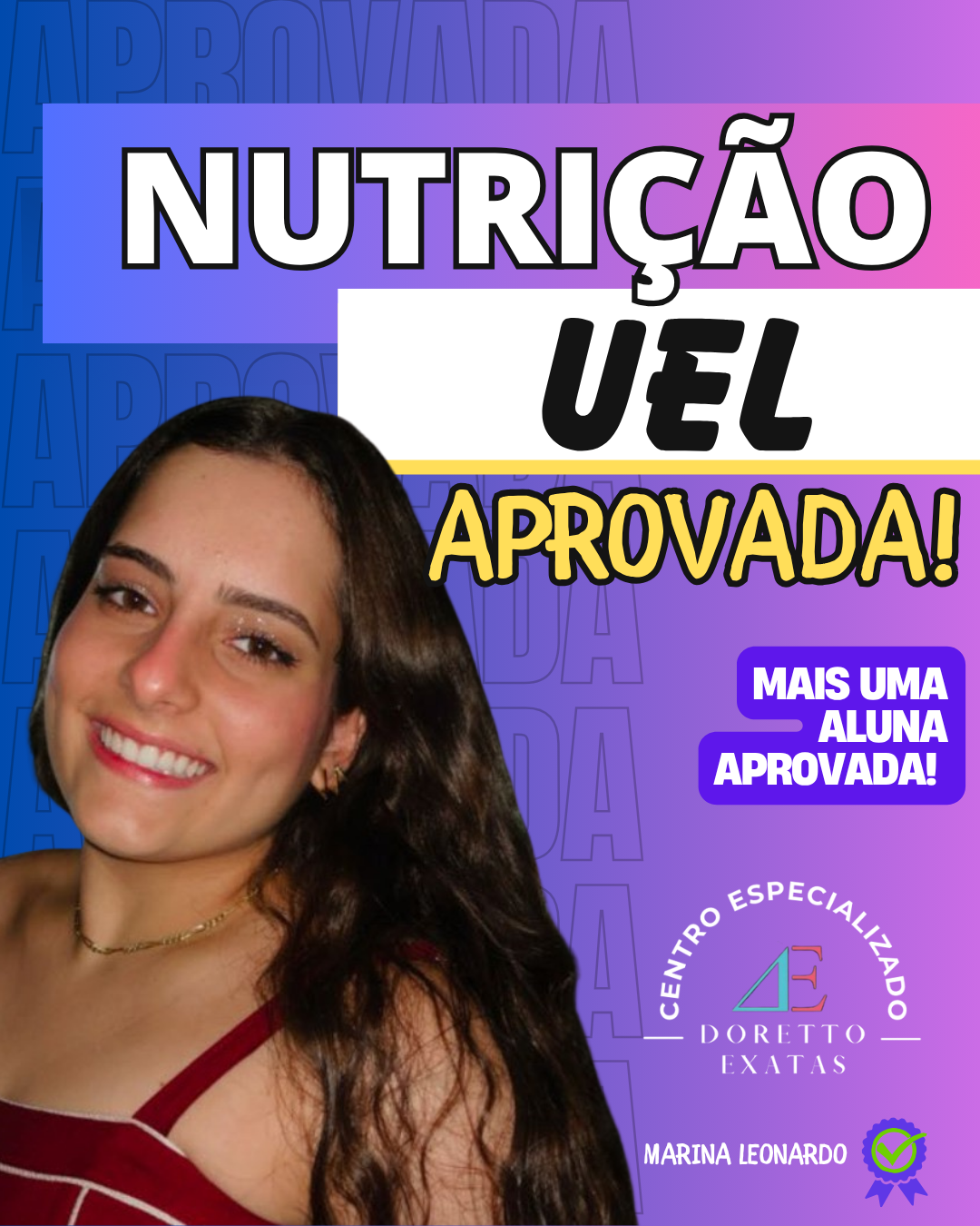 Depoimento ou aprovação Doretto Exatas