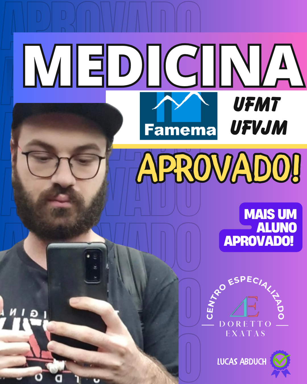 Depoimento ou aprovação Doretto Exatas