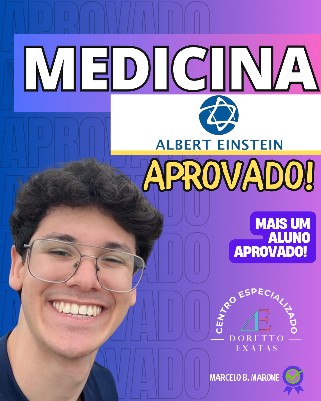 Depoimento ou aprovação Doretto Exatas