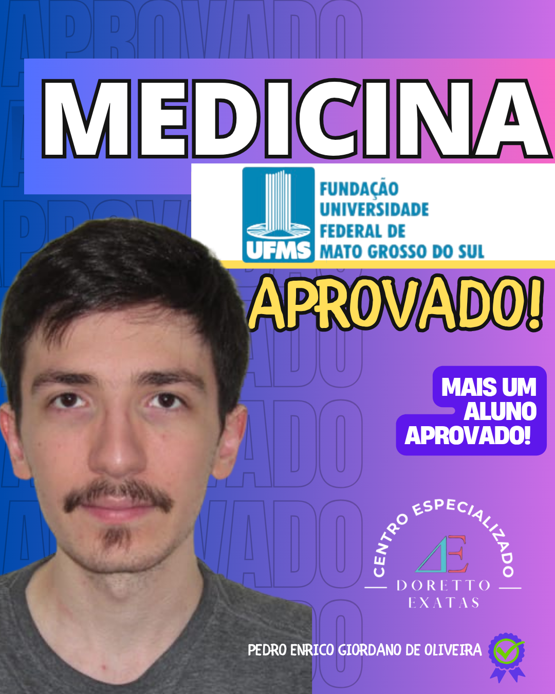 Depoimento ou aprovação Doretto Exatas