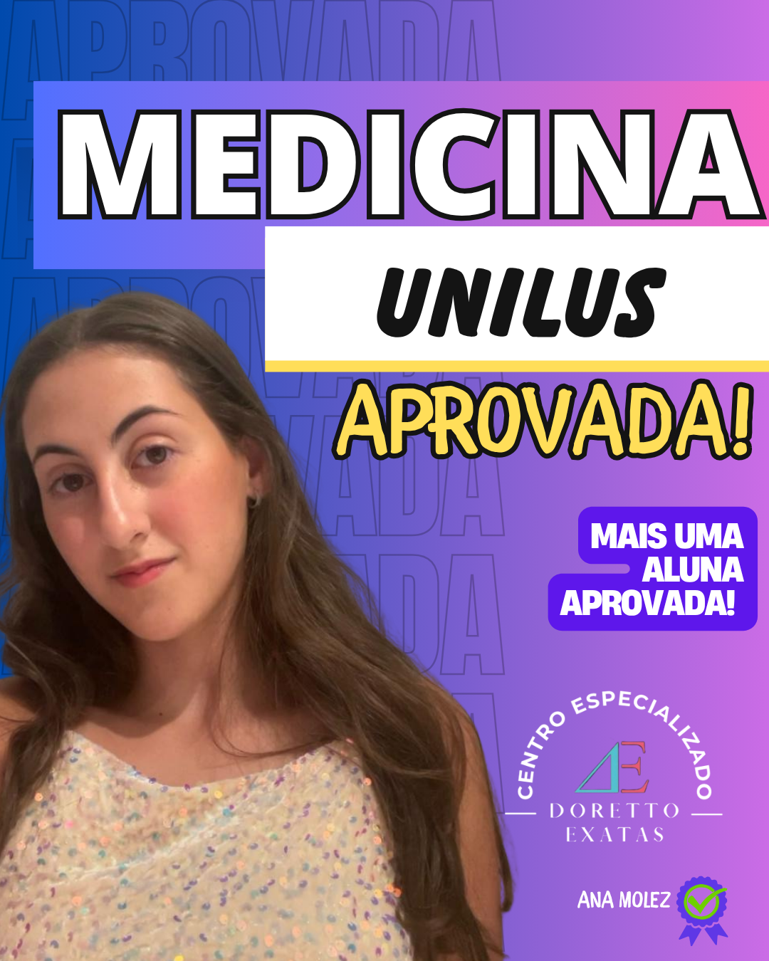 Depoimento ou aprovação Doretto Exatas