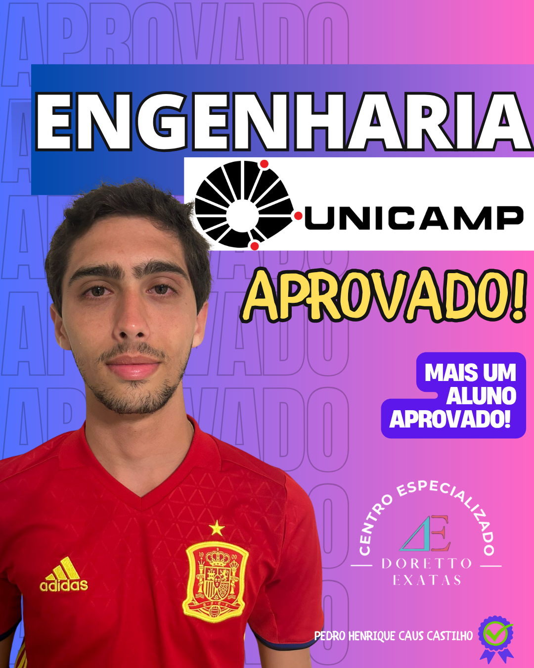 Depoimento ou aprovação Doretto Exatas
