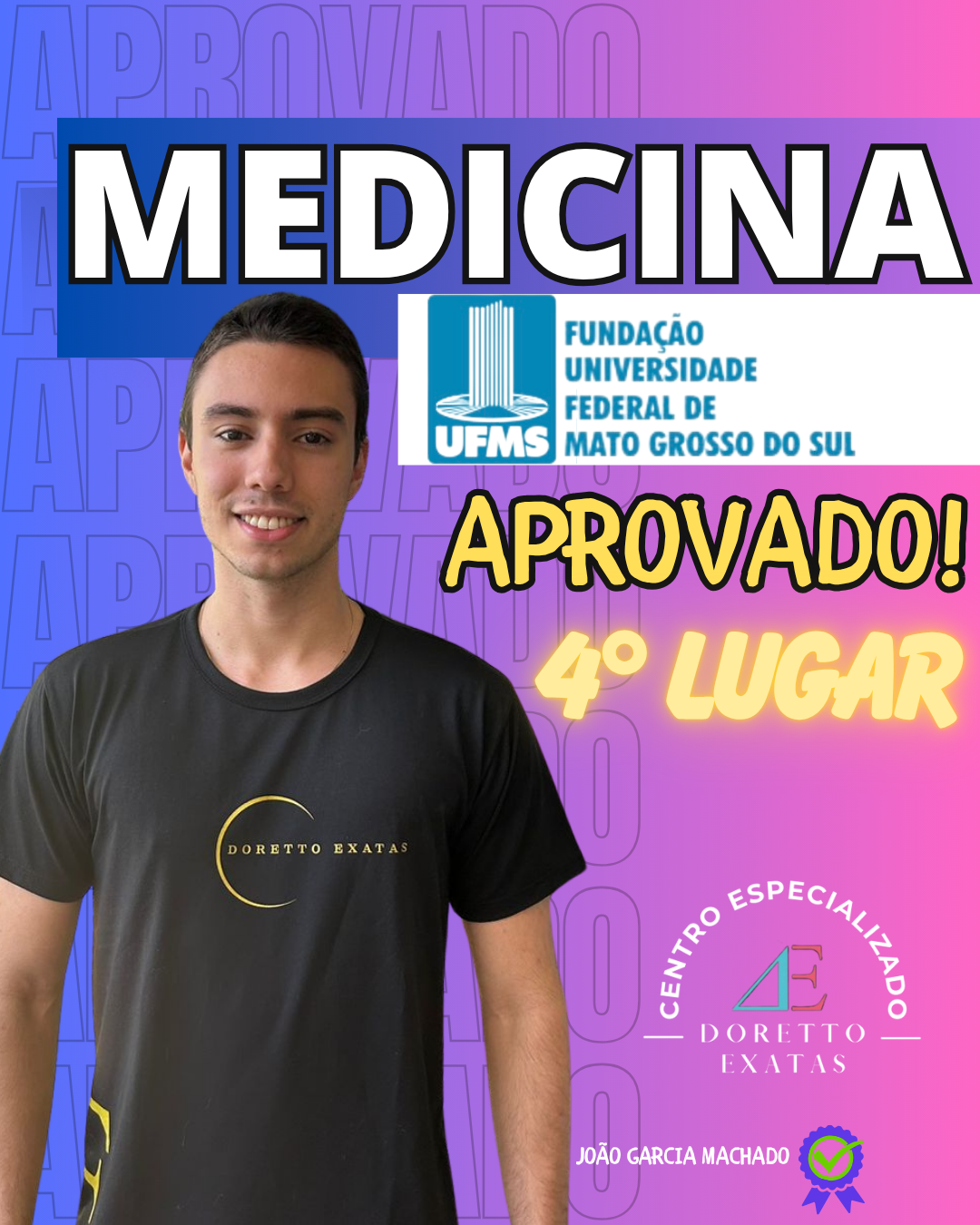 Depoimento ou aprovação Doretto Exatas