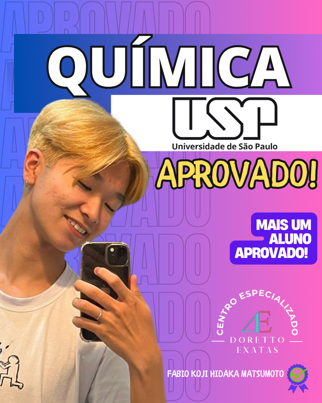 Depoimento ou aprovação Doretto Exatas