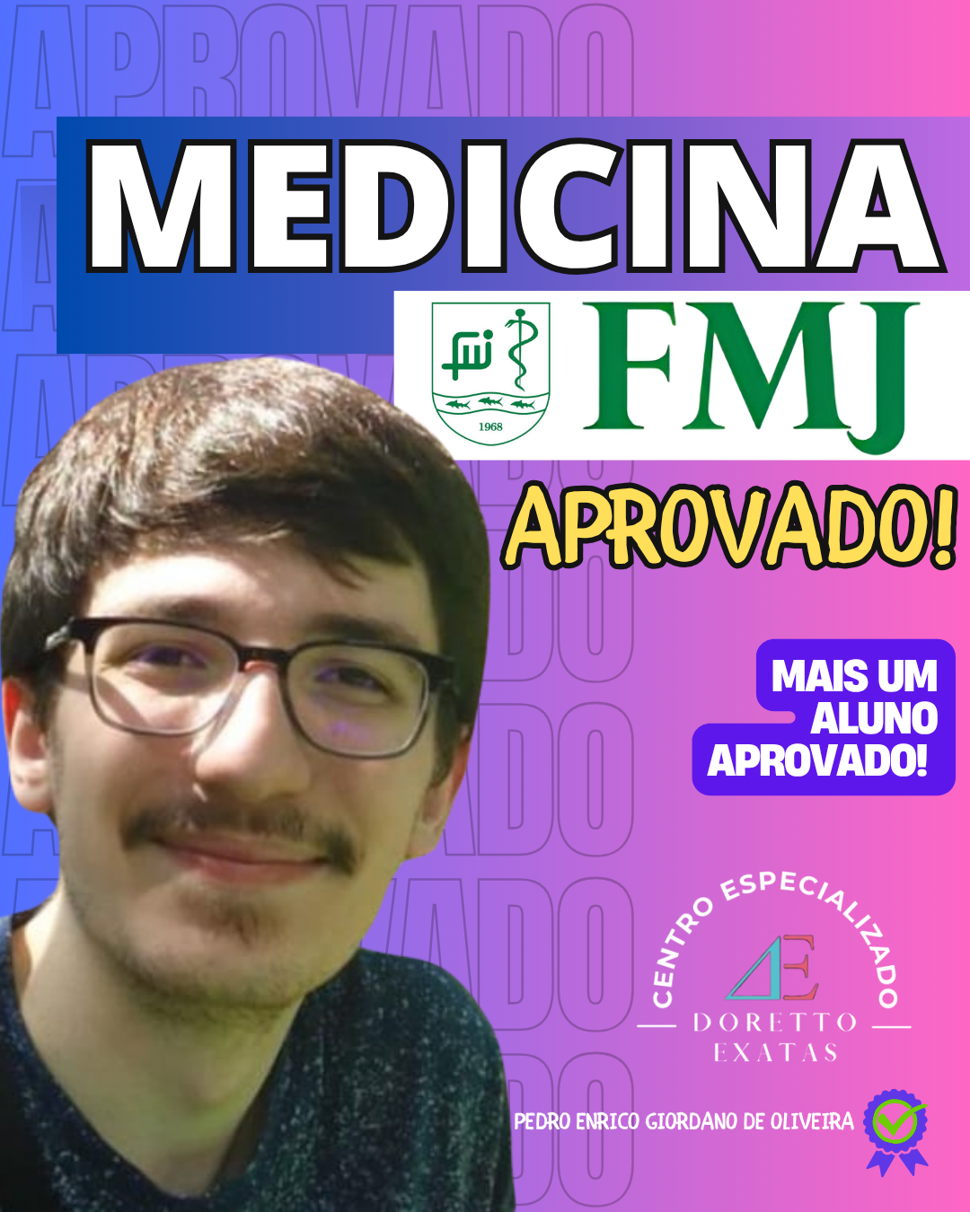 Depoimento ou aprovação Doretto Exatas