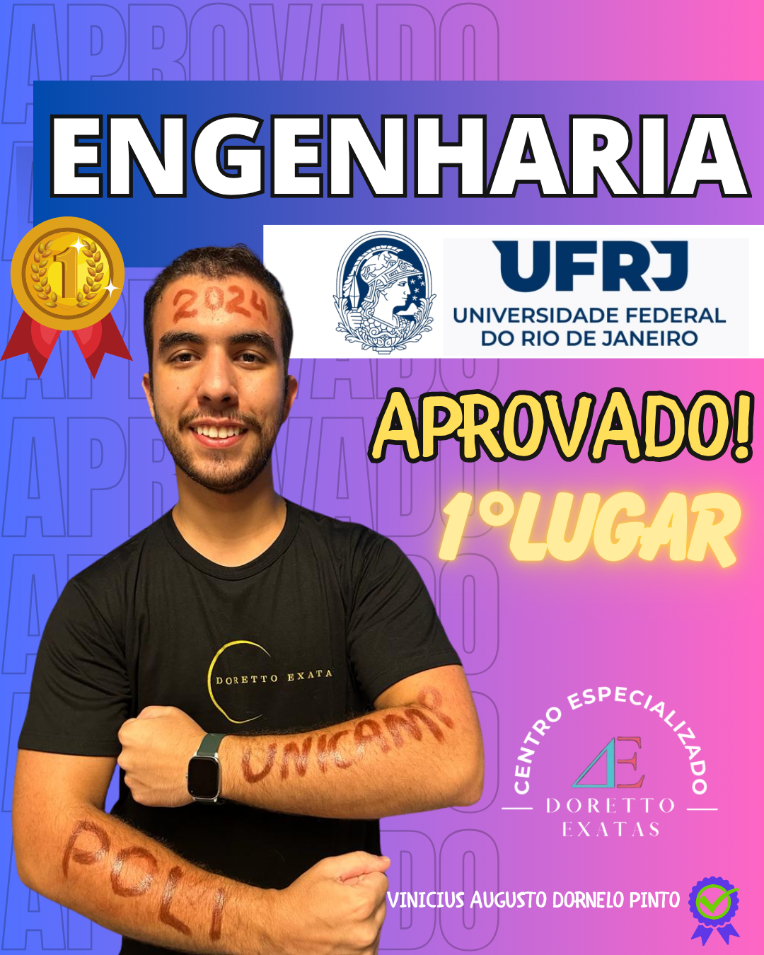 Depoimento ou aprovação Doretto Exatas