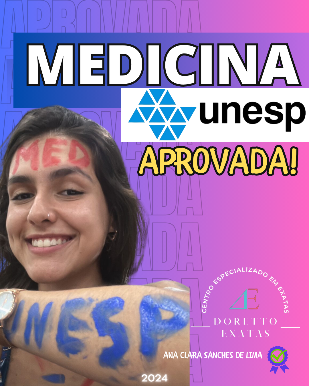 Depoimento ou aprovação Doretto Exatas